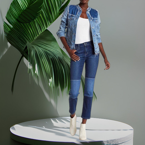 (55% OFF) NWT - Joe’s Jeans Mid Rise Straight Ankle Lana Patched in 24 MSRP $198